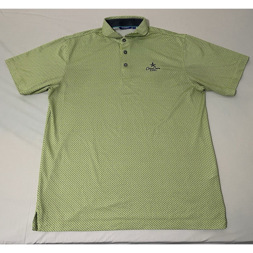Devereux Polo Shirt Mens Medium Green‎ Golf  Polo Performance Ocean Course Kaui